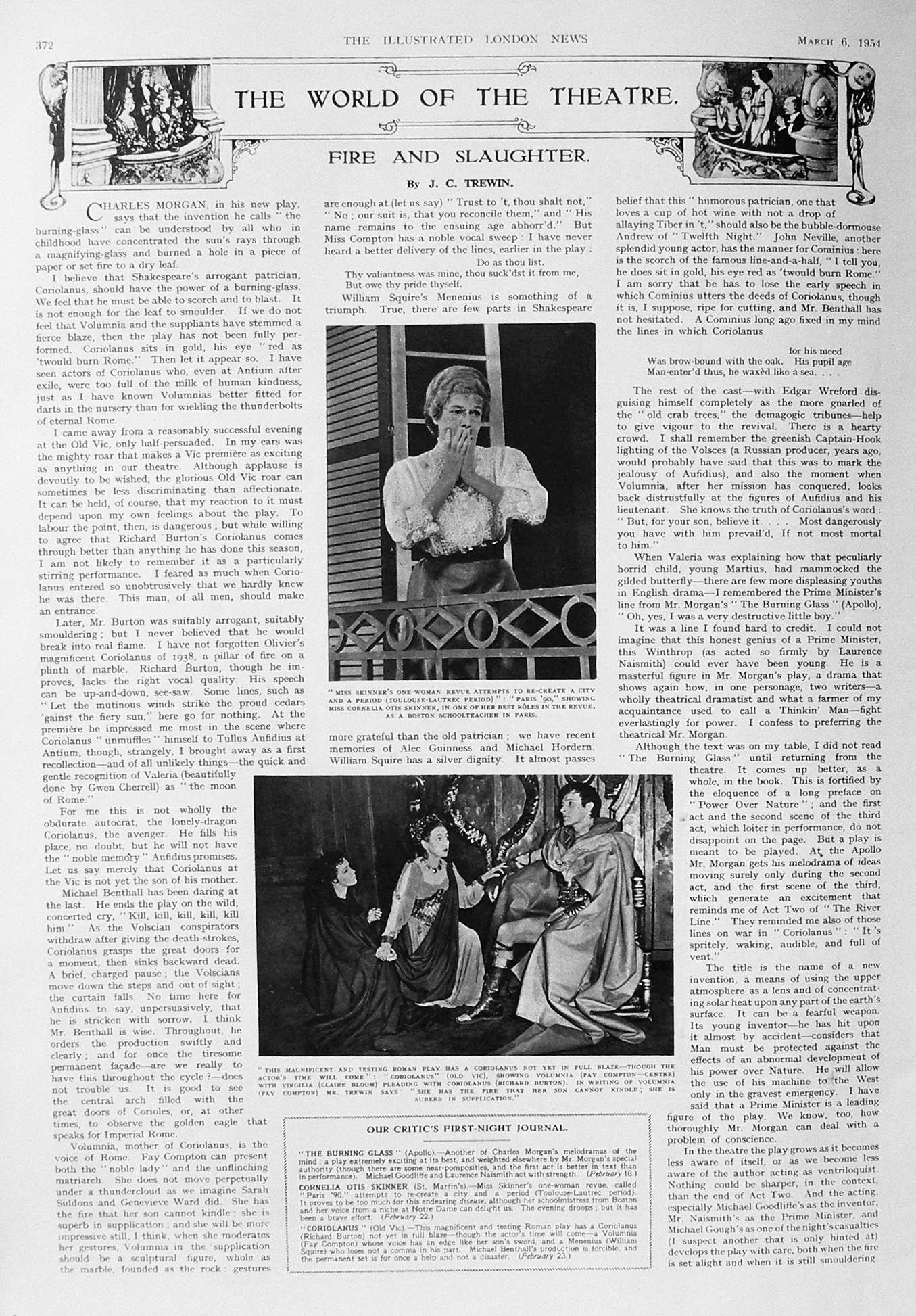 world of the theatre mar 6 1954